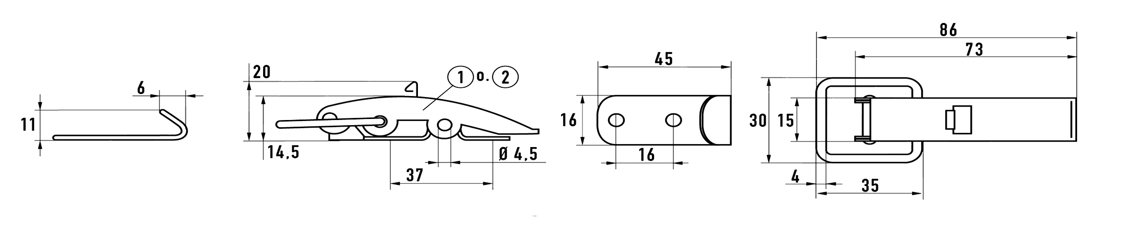 Затискач 3/70 F А2