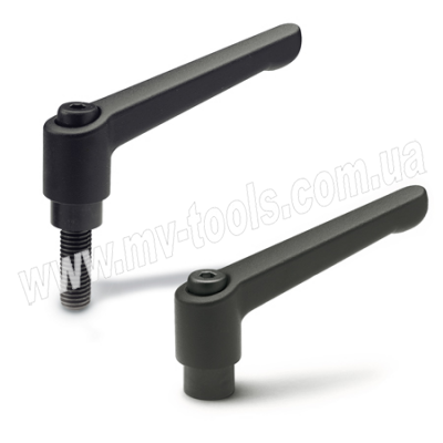 Adjustable lever-type handles