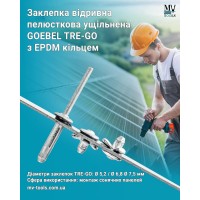 20.06.2025 Заклепка відривна пелюсткова ущільнена TRE-GO Ø 5.2-7.5 мм