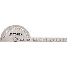 Транспортир з лінійкою TOPEX, нержавіюча сталь