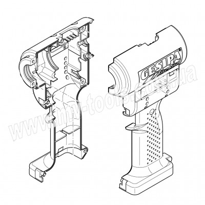 1434845 - Корпус в зборі для Gesipa FireBird